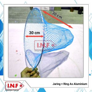 Jaring serokan ikan / siap pakai / diameter ring 30 cm / serokan ikan lele / serokan ikan super kuat