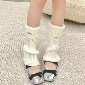 1Pair Short Foot Warmers JK Bubble Socks JK Lolita Leg Warmer Y2K Punk Gothic Knitted Foot Cover Crochet Socks Boot Cuffs