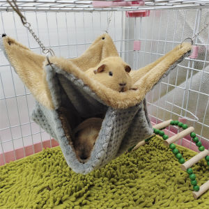 MAODEBEAR Hamster Hammock Small Pet Hanging Bed Double Velvet Warm Thickened Pet Cage