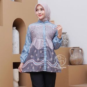Blouse Batik Wanita Kancing Lengan Panjang Kualitas Terbaik - Banyak Pilihan Motif - Size M L XL XXL - Atasan Casual Kerah Shanghai -Blouse Wanita Terbaru 2024 | Blouse Wanita Korea Korean Style Terlaris Termurah