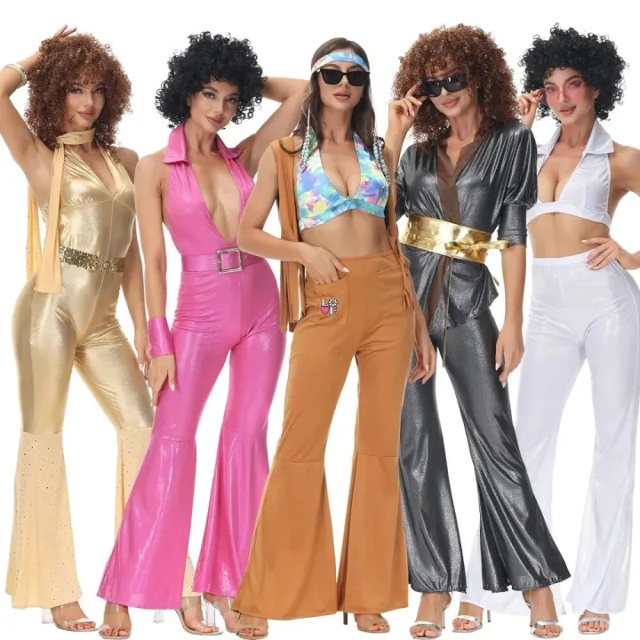 70s Girl Outfits 70s Vintage Rock Disco Singer Costumes Women
