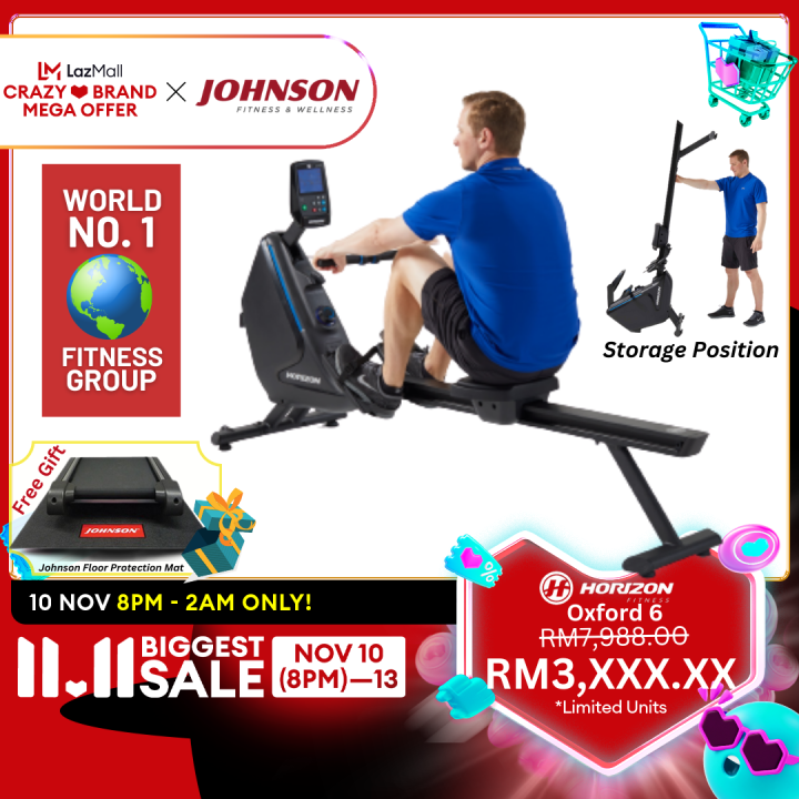 Johnson Fitness Horizon Oxford 6 Rower Machine Lazada