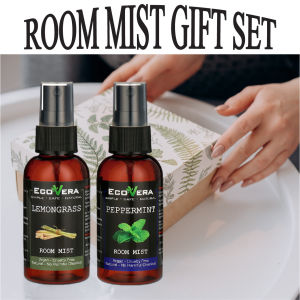 Room Mist Gift Set  Essential Oil Series Relax Your Body & Mind Therapeutic Properties. Lavender Peppermint Lemongrass - Ecovera