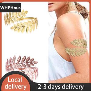 [COD] WHPHous Ship within 24 hours Aryio Metal Greek Roman Laurel Leaf Bracelet Armband Upper Arm Cuff Armlet