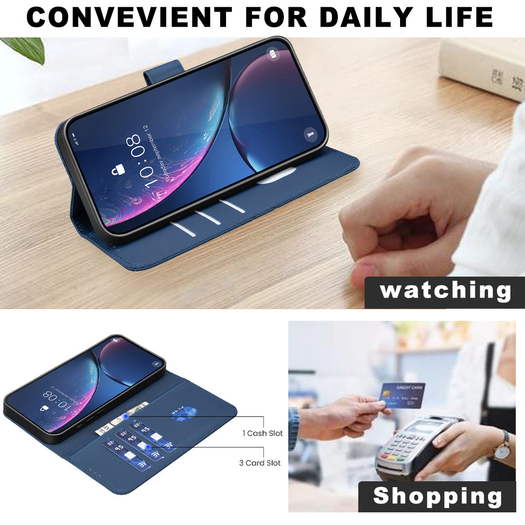Lines Embossing Wallet Flip Case For Xiaomi Redmi 17C 15C 15A 14C 13C ...