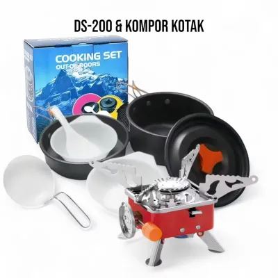 Cooking Set DS308 Nesting Set DS 308 Teko Camping Cooking Set Alat Masak Camping Outdoor Portable