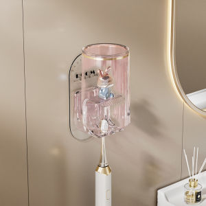 แบบติดผนัง ชั้นวางแปรงสีฟันไฟฟ้า ลายการ์ตูนกระต่ายน่ารัก กล่องเก็บอุปกรณ์อาบน้ำ ที่ใส่แปรงสีฟัน  ชั้นวางของในห้องน้ำติดผนัง