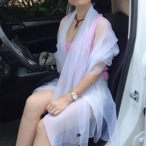 YOUJ Ultra-thin Summer Ice Silk Womens Chiffon Scarf Air Conditioning Shawl Seadside Sunscreen