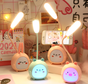 Mini Table Desk Lamp Light LED Night Light Eye Protection 360 Rotation USB Charge