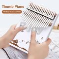 R.joy (PROMOSI BISA COD) Kalimba Piano Jari 17 Nada Perkusi Instrumen Kayu Jempol Piano Kalimba Set Lengkap dengan Aksesori. 