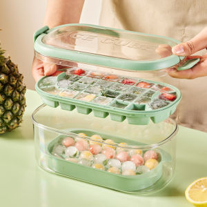 kokepope Silicone Ice Cube Tray with Lid Bin Container Box Ice Maker Mold (54 CUBES)