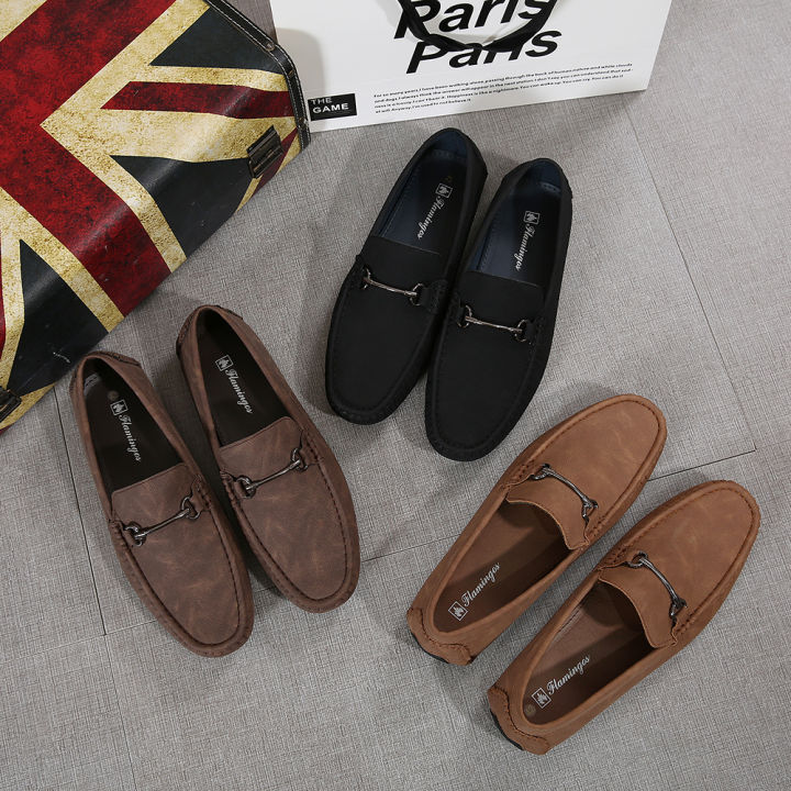 MENS LEATHER LOAFER TOPSIDER SHOES MY18-14 Casual Winter Shoes