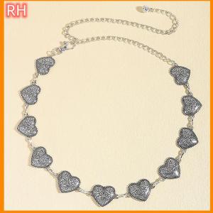 🔥🔥🔥ranghe เข็มขัดโซ่ทองวินเทจผู้หญิงโลหะหัวใจผู้หญิงเข็มขัดพังก์กอธสำหรับผู้หญิงบางสายรัดเอวกางเกงเครื่องประดับ