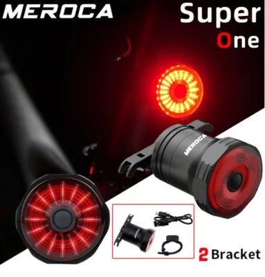[SG SELLER] Meroca Super One Smart Bicycle Taillight Auto Start Stop Brake Sensing Rear Light Bike Tail Light Rear Blinker