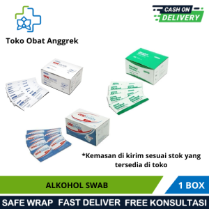 ALKOHOL SWAB 100S/ ALKOHOL SWAB 70%/ KAPAS ALKOHOL UNTUK SUNTIK
