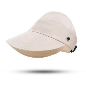 Sun Hat Breathable Quick-Drying Sun Hat Womens Hollow Top Hat Sun Hat Duckbill Cap All-Match Large Brim多功能空顶速干遮阳帽