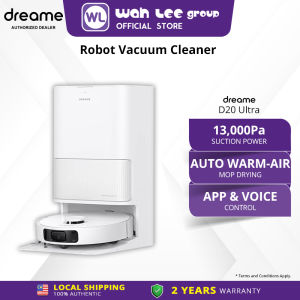 Dreame D20 Ultra Robot Vacuum｜PowerDock Auto Clean Base 13000Pa Suction Dual Mop With Lift Hot Air Drying Smart Map WAH LEE STORE