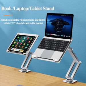 OATSBASF  360° Rotatable Base Laptop Tablet Stand Long Arm Clamp Desktop Bed Lazy Stand