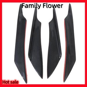 Family Flower Flash Sale 4pcs sợi carbon xe Bumper Fin canard Splitter khuếch tán Spoiler không khí dao