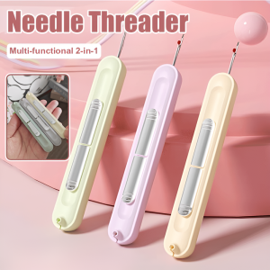【FAMMY FAEY】Needle Threader 2-in-1 Quick Remover New Multifunctional Household Picker Elderly Special Fuse Divine Tool穿针器二合一