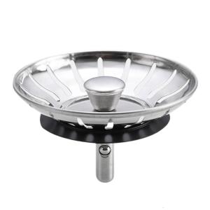 Stainless Steel Kitchen Sink Strainer Stopper Waste Plug Sink Filter Replacement Anticlogging Drain Basket Enduring