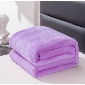New Cotton Solid Color Blanket Soft Plush Striped Blankets
