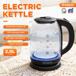 Dreepor Electric Water Kettle 2L Large Capacity 1500W High Power Anti Scalding and Heat Insulation