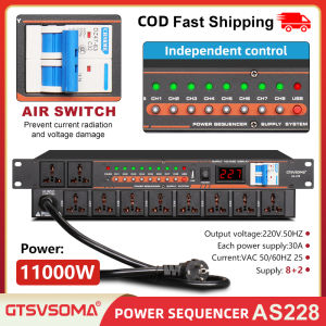 GTSVSOMA®10ช่อง ปลั๊กไฟติดแร็ค ปลั๊กไฟเครื่องเสียง ปลั๊ก โหลด ติด แร็ค AS-228 ปลั๊กไฟเครื่องเสียง ปลั๊กไฟติดแร็ค1u 11000W ปลักไฟเครื่องเสียง usb 5v ปลั๊กโหลด ปลั๊กติดแร็ค ปลั๊กไฟติดแร็คdbx ปลักไฟติดแร็คnpe ปลั๊กไฟติดแร็ค1u ปลักไฟติดเเรค with 1M สายเคเบิ
