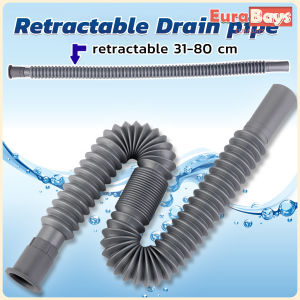E.B. Drain Pipe Household Plastic Bathroom Flexible Anti-odor Tube Drainage Replacement Retractable
