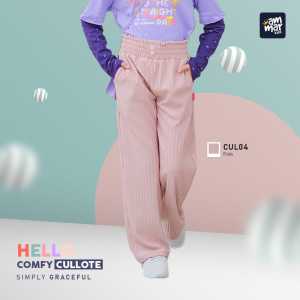 Celana Kulot Anak Perempuan Bahan Linen Hello Comfy Culotte Series by Ammarkids