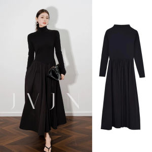 dress hitam wanita gaun tanpa lengan long skirt dress panjang cewek casual