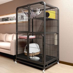 Cat House Extra Large Free Space Cat Cage Three Floor Cat Condo For Large Cat Cabinet Cat Condo Villa