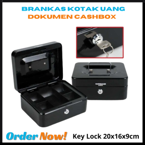 TERLARIS PENGIRIMAN CEPAT COD TaffGUARD Brankas Kotak Uang Dokumen Cashbox Key Lock 20x16x9cm BERGARANSI MURAH / TEMPAT penyimpanan uang cash emas perhiasan barang berharga multifungsi serbaguna cangggih keamanan tinggi