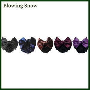 Blowing Bow Barrette Lady Hair Clip Cover Bowknot Bun Snood Women Hair Accessories New
