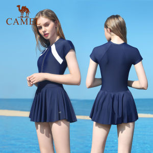 CAMEL Women Swimsuit Covering Belly Slimming One-piece Swimsuit