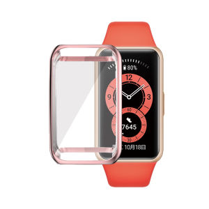 JANSIN TPU Soft Full Screen Protector Case Shell Edge Frame For Huawei Band 8 Smart Watch Case huawei band 7/band 6*6 pro/Huawei Watch FIT 2/Fit new Strap Protective Bumper Cover Accessories