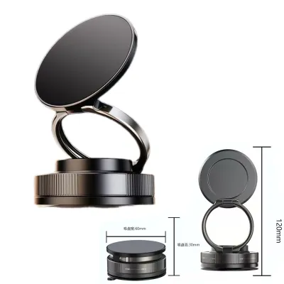 [SG Stock] 360 ° Rotation Adjustable Vacuum Magnetic Suction Cup Phone Mount Hands Free Magnetic Phone Holder for Car Gym-152c4c8b