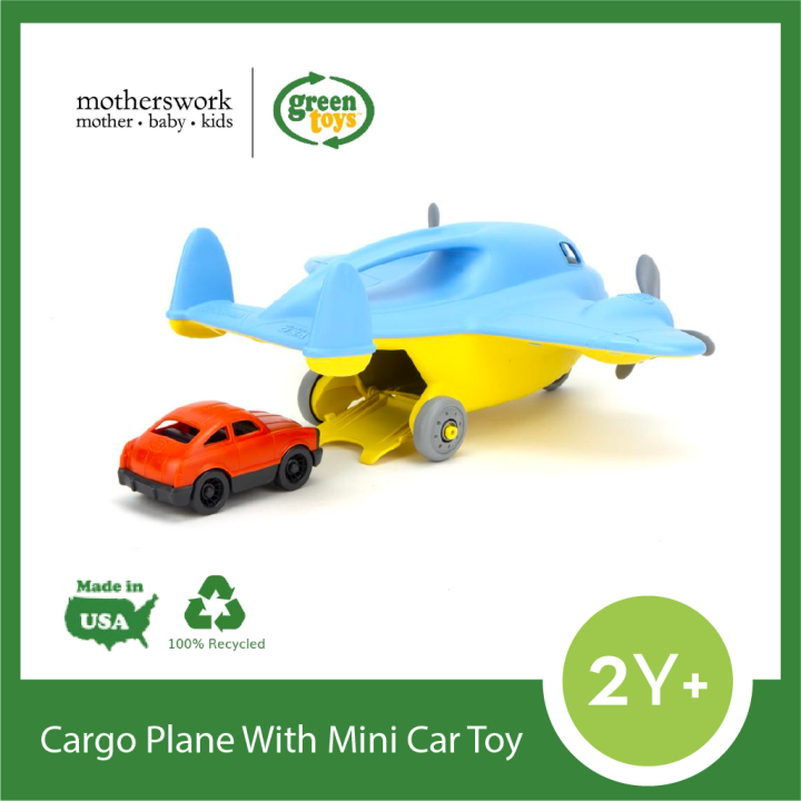 Green Toys Blue Cargo Plane With Mini Car Toy Years Old