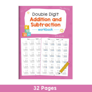 Double Digit Addition and Subtraction: 32 Practice Pages - Add and Subtract - 2 Digit Math Primary Kindergarten Practice Arithmetic Arithmetic Numbers Addition Subtraction Math Arithmetic Notebook Exercise Mathematics Worksheets