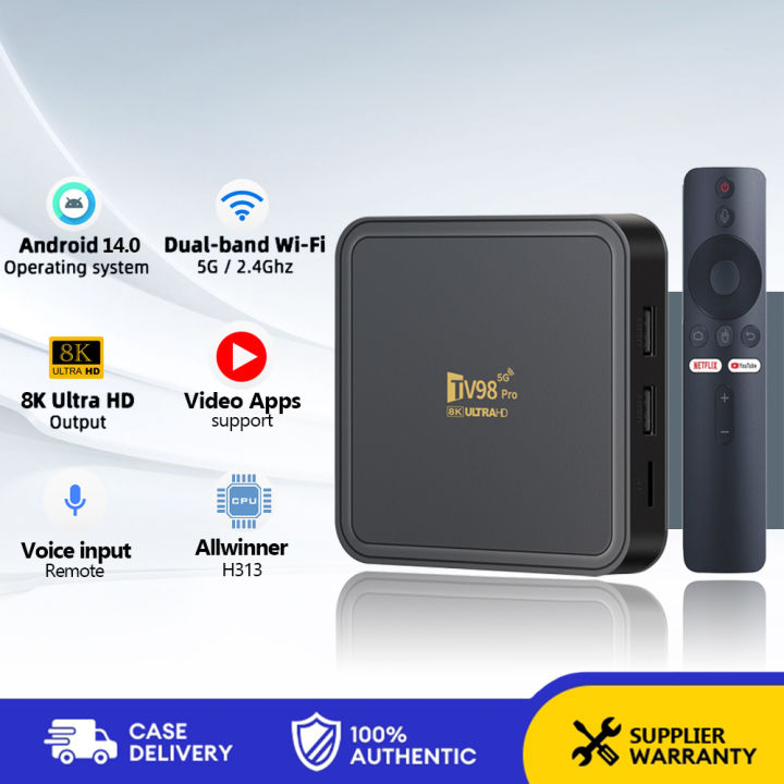 ANYTEK 2024 Latest Version TV98 Pro 8K 8G RAM+128G Digital HD 5G WiFi