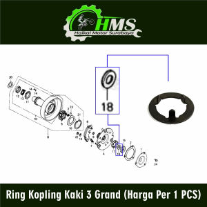 Ring Kopling Kaki 3 Grand (Harga Per 1 PCS) - Reng Plat Pelat Coupling Kopleng Kupling Kupleng Clutch Honda Astrea Prima Legenda Supra Lama Old 100cc Tromol Supra X Lama Supra Fit Revo Lama