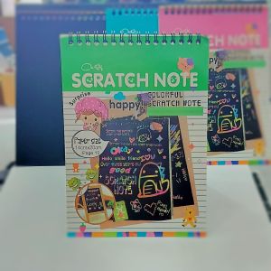 Scratch Note Magic: Buku Gambar Gores Magic (Ukuran Besar 14cm x 20cm)