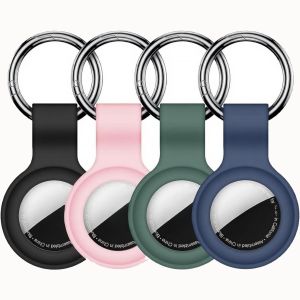 New silicone for Apple Airtag holder locator tracker air label box anti loss protective sleeve air label holder and air label. Black pink green blue. Smart Devices GPS Trackers & Accessories.