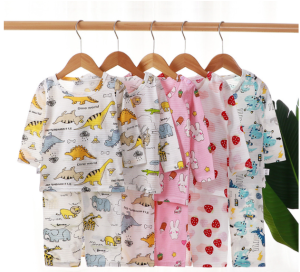 ชุดนอนเด็กผ้าโปร่ง เซ็ท 2 ชิ้น อายุ 3-8 ปี