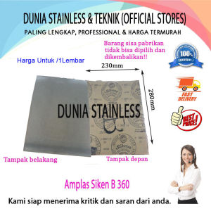 Amplas siken B Grit 360 /Lembar
