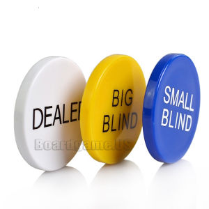 Bộ phụ kiện 3 nút Dealer Big Blind small Blind dùng chơi poker