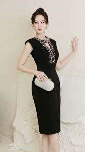 MyDu Shop | MS 2726 | Đầm Ôm Cổ V Nẹp – Tôn Dáng Chuẩn Phong Cách Quý Cô