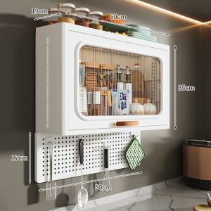 Wall Mounted Storage Bathroom&Kitchen Cosmetic Skincare Products Storage Washroom Hanging Cabinet Locker