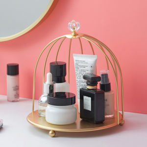 GG Iron Art Nordic Style กรงนกชั้นวางเครื่องสำอางชั้นวางตกแต่งโต๊ะ