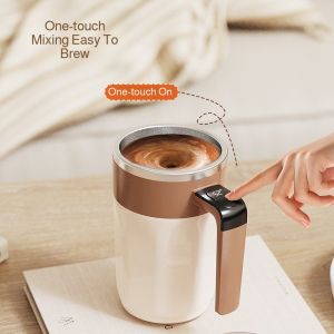 Food Grade Rotor Cup Automatic Mixing Cup High Temperature Resistant And Odorless Easy To Clean Temperature Digital Display Fully Automatic Coffee Stirring Cup Coffee Making Cup